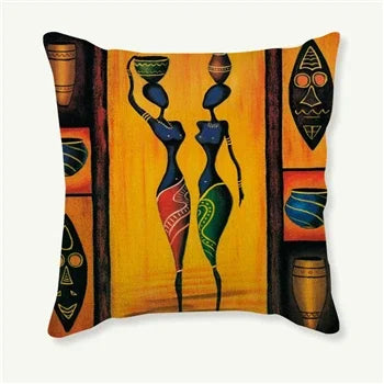 African Collection Living  Clothing Clipart Pillow Cushion  Woman case Sofa Car Decoration