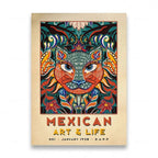 Mexican Folk Art Canvas Print — Vintage-Style Wall Art Poster