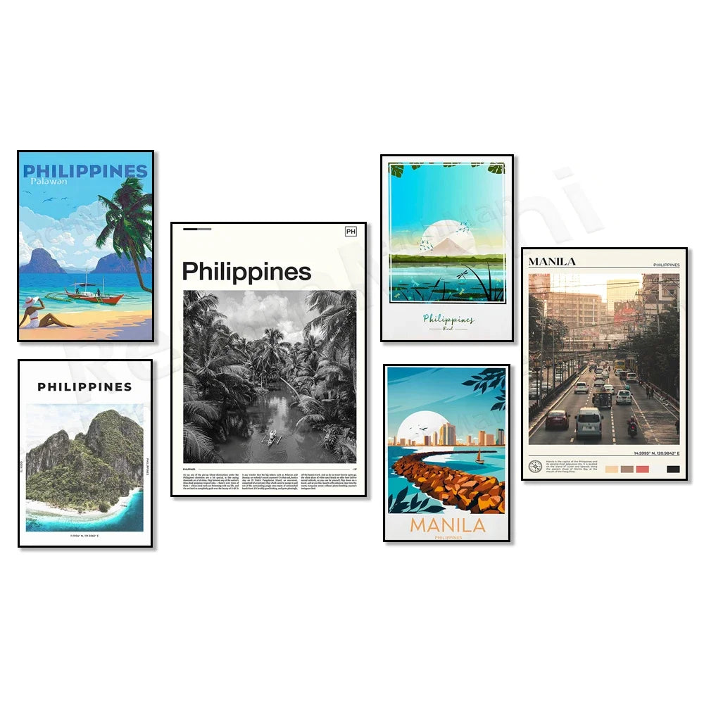 Philippines Travel Poster — Vintage Island & City Prints | Multiple Designs & Sizes