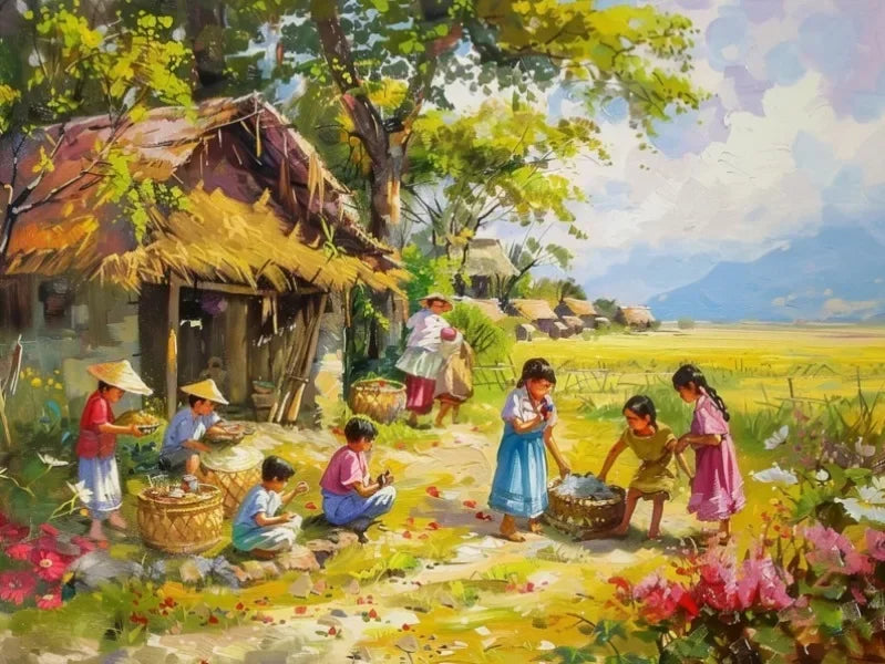 Filipino Cuisine Fishing Nature Landscape Posters Wall Art Canvas Painting Posters Prints For Living Room Decor