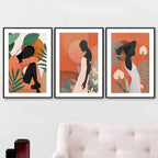 African Woman in Bloom — Canvas Wall Art Print
