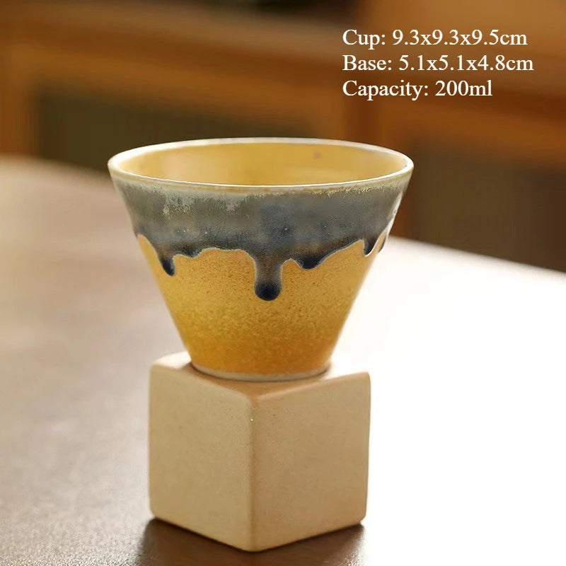 Japanese Pottery Tea Cup — Rustic Ceramic Coffee Mug