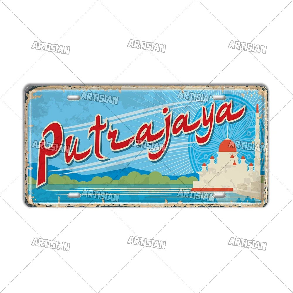 Philippines City Landmark Metal Sign — Decorative Wall Plate