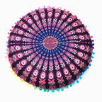 Moroccan Mandala Floor Cushion Cover — Round Bohemian Tatami Seat Cover