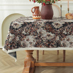 Moroccan Floral Tablecloth — Vintage Pattern Rectangular Table Cover