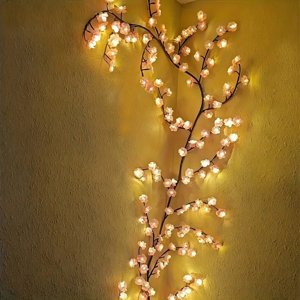 Cherry Blossom Branch LED Fairy Lights — USB Powered
