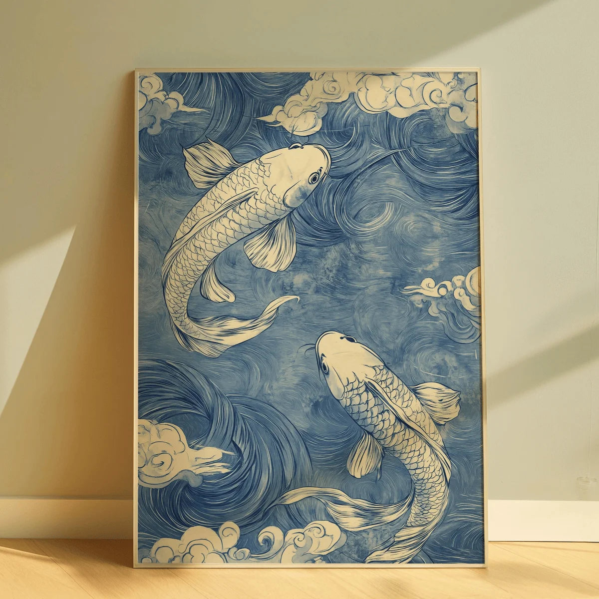Japanese Koi Fish Canvas Prints Poster Japandi Vintage Fish Aesthetic Art Prints Bedroom Kitchen Home Decor Art Poster Gifts