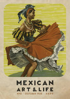 Mexican Art & Life Vintage Poster — 1938 Magazine Cover Canvas Print