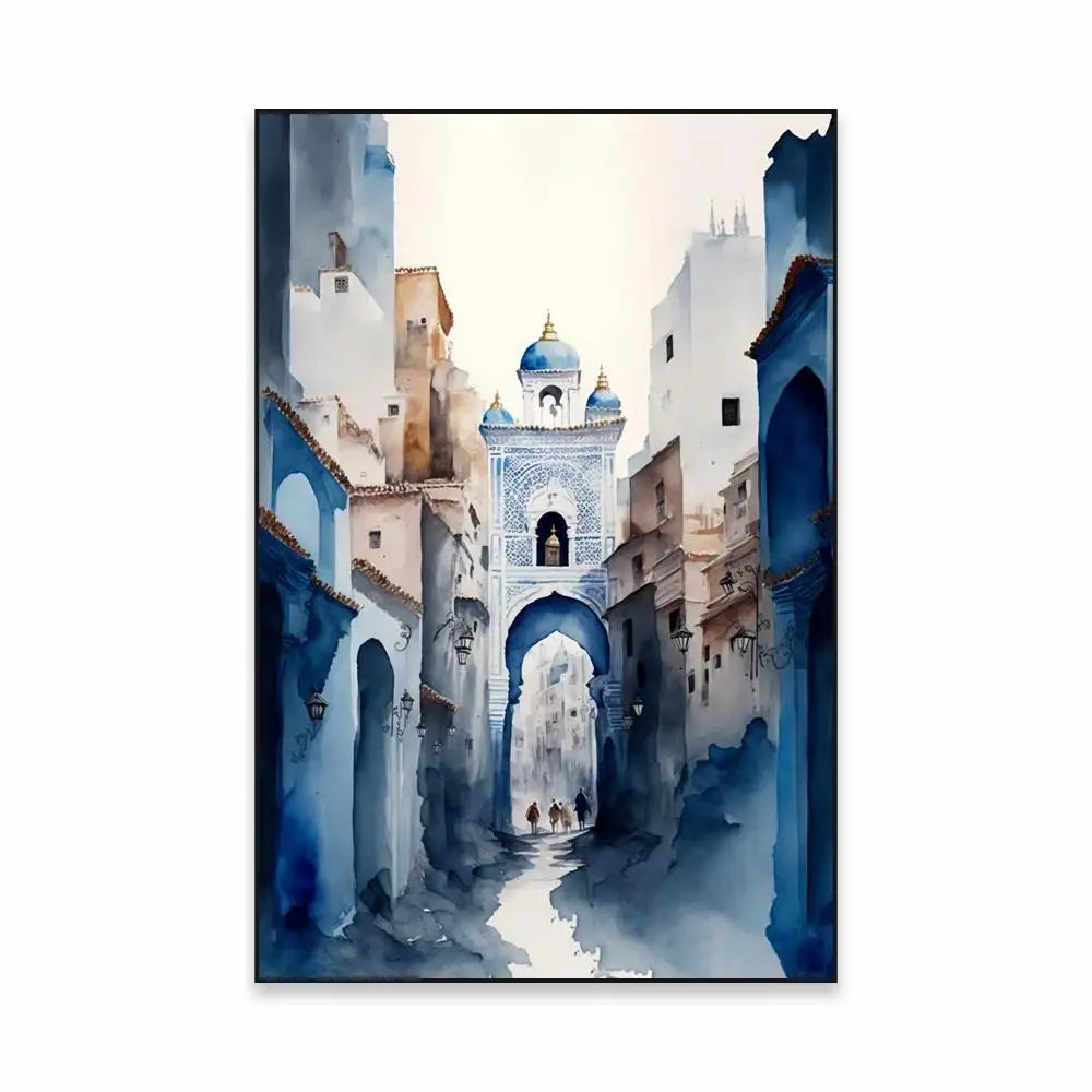 Morocco Travel Canvas Print — Chefchaouen Blue City & Moroccan Landscapes
