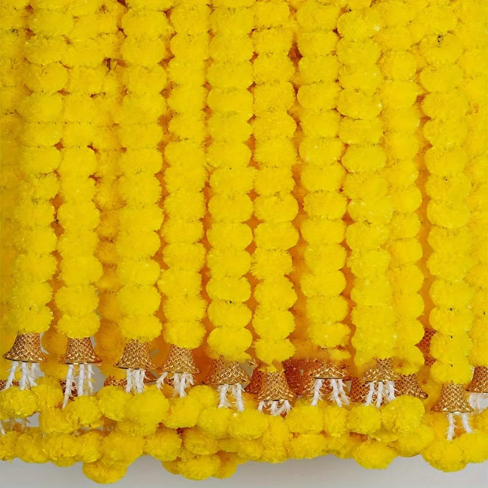 Artificial Marigold Garland — Indian Pooja & Wedding Décor