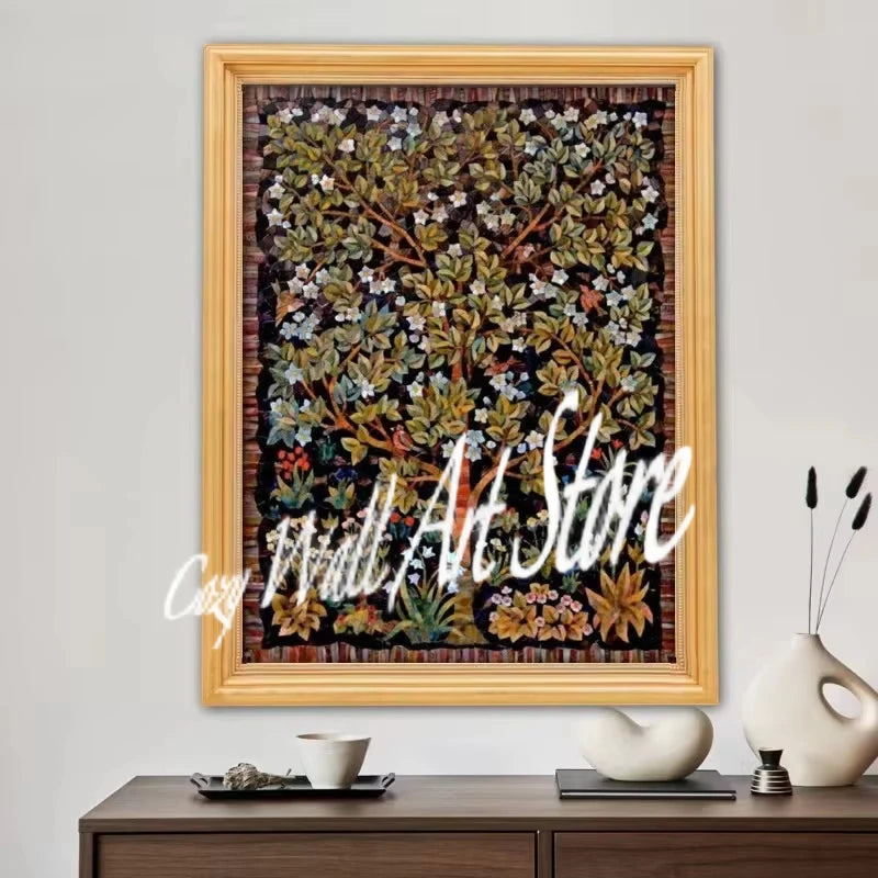 Tree Of Life Art William Morris Landscape Canvas Wall Art Vintage Nature Scenery Prints Modern Home Living Room Decoration