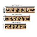 African Woman Linen Table Runner — Boho Farmhouse Style