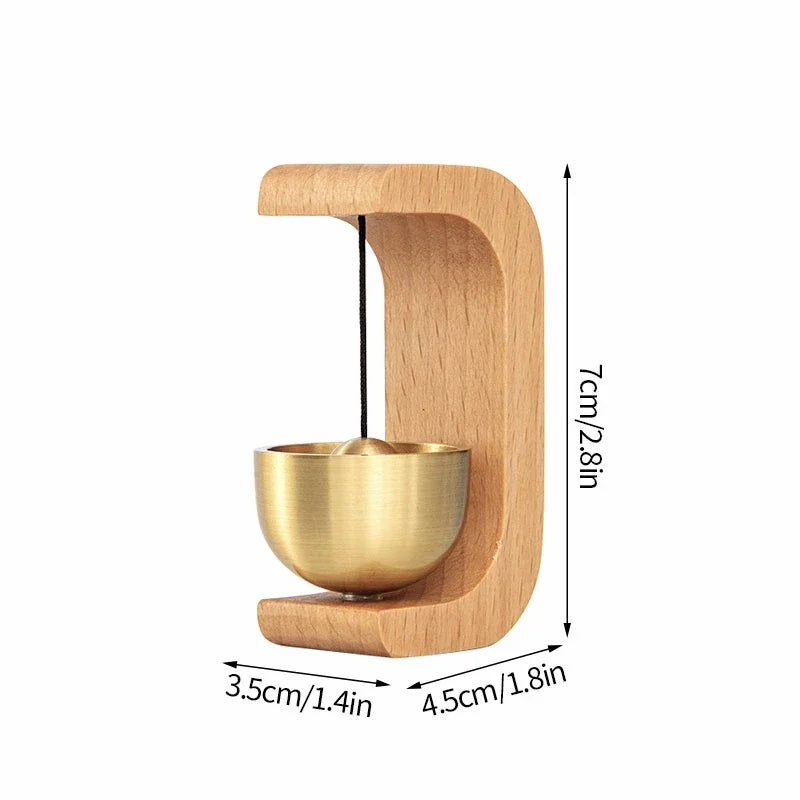 Japanese Landscape Wooden Wind Chime — Magnetic Doorbell & Entrance Bell