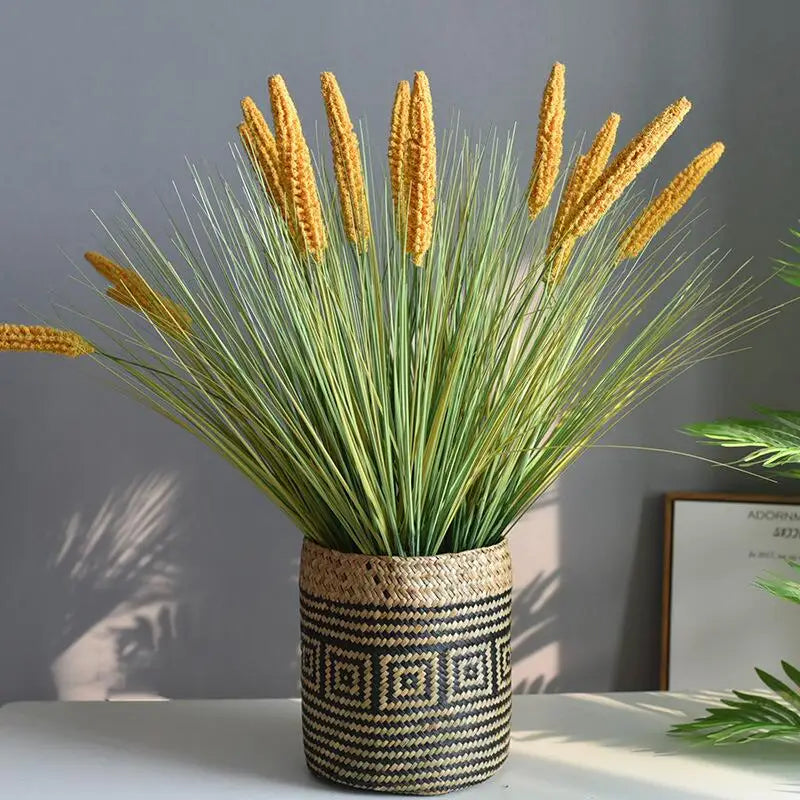 Hand-Woven Buri Storage Basket | Filipino-Inspired Plant Fiber Vase