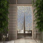 Great Wave Noren Door Curtain — Japanese Linen Half Curtain