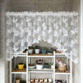Lace Butterfly Sheer Curtain — French Rod Pocket Window Drape