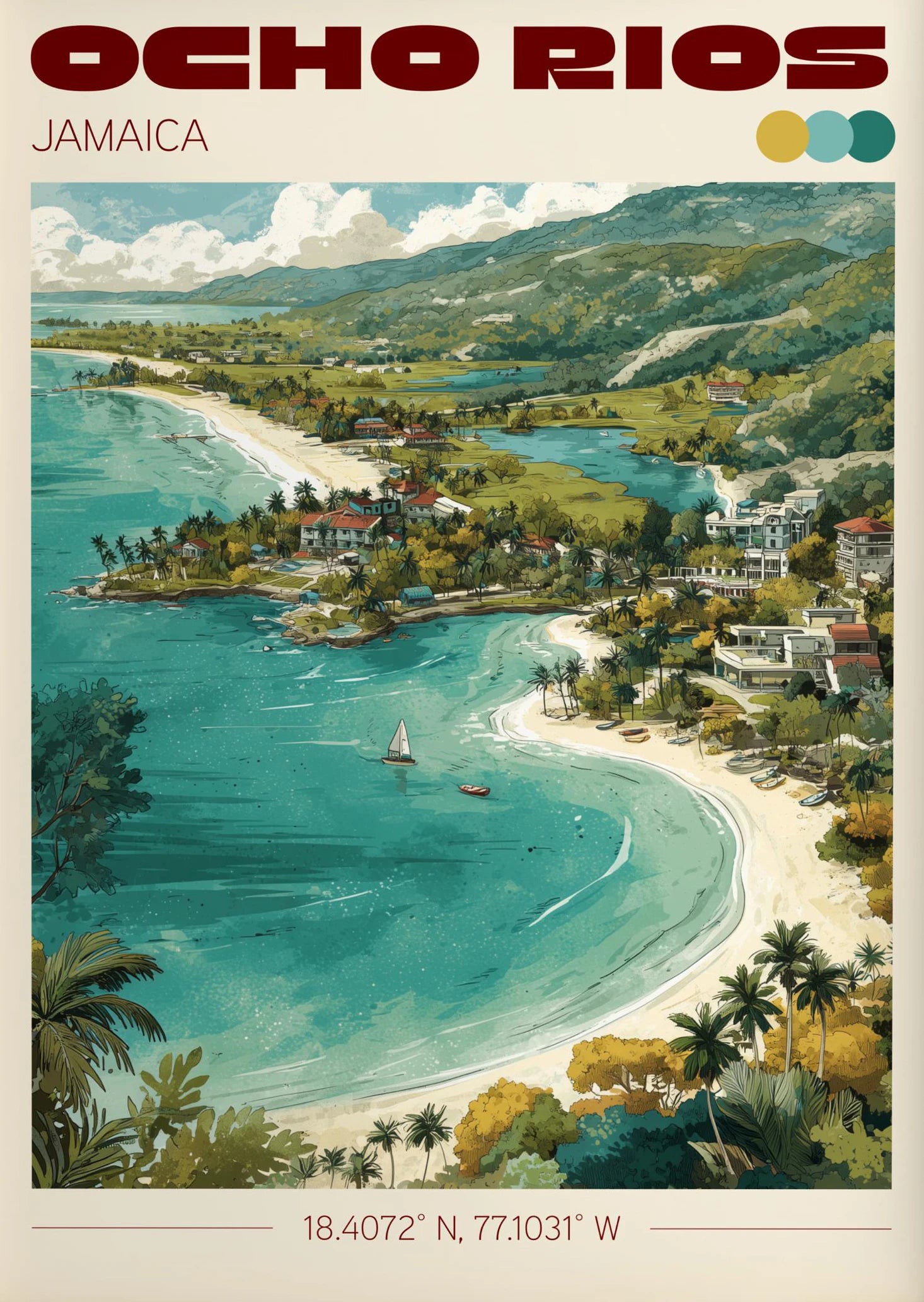 Vintage Havana, Cuba Travel Poster Canvas Print — Latin Heritage Wall Art