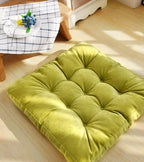 Square Floor Meditation Pillow — Tufted Yoga & Seating Cushion