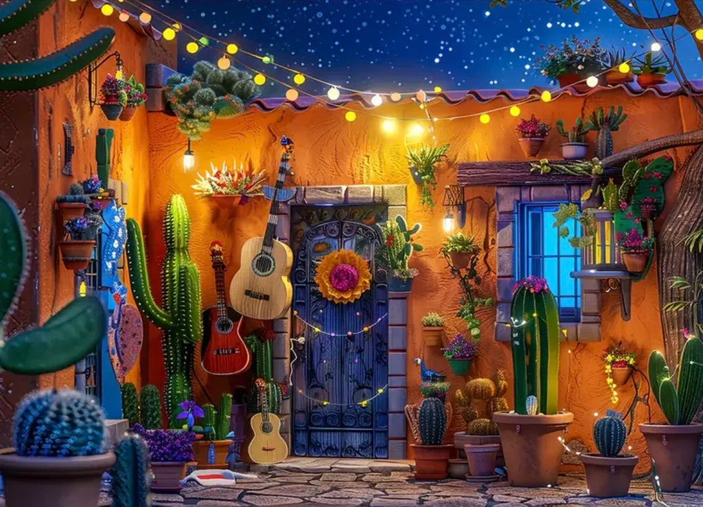 Mexican Carnival Party Banner — Fiesta Photo Backdrop