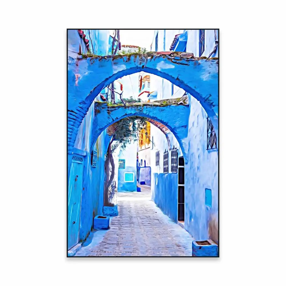 Morocco Travel Canvas Print — Chefchaouen Blue City & Moroccan Landscapes