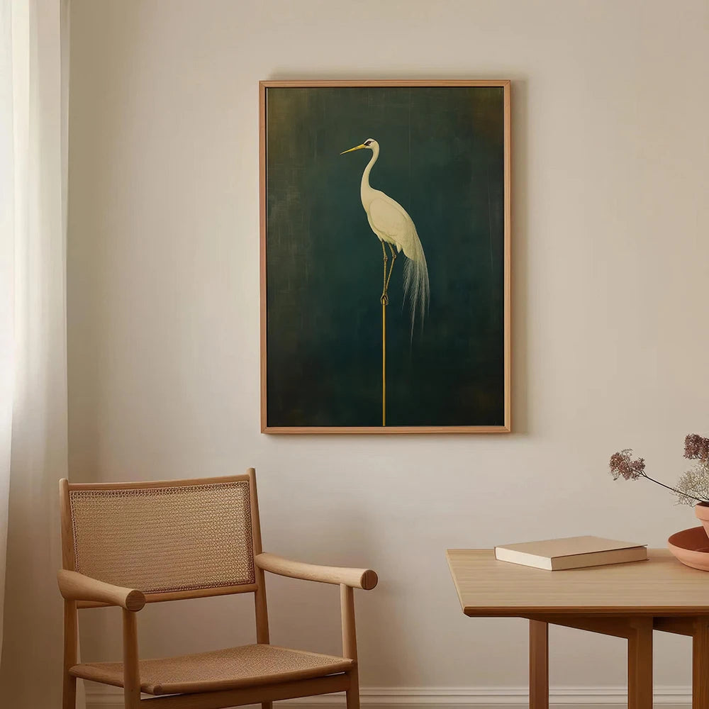 Sage Green Gold Japandi Art Print Flying Birds Wall Art Abstract Sun Art Living Room Decor Japanese Wall Art Bedroom Decor Gift
