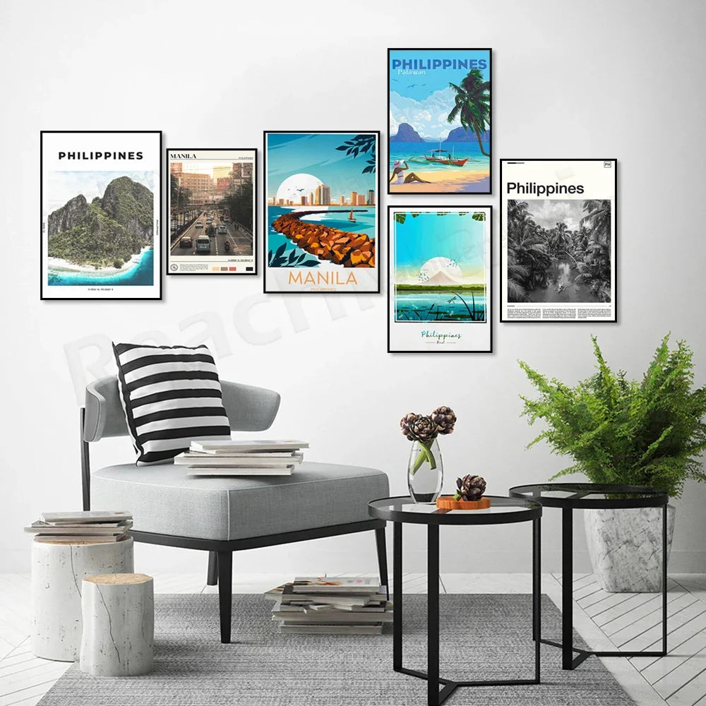 Philippines Travel Poster — Vintage Island & City Prints | Multiple Designs & Sizes