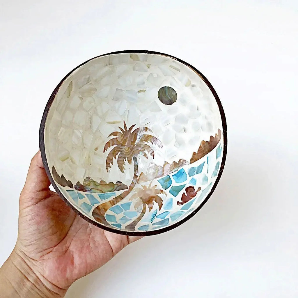 Capiz-Inspired Coconut Shell Bowl — Handmade Filipino Storage &amp; Décor