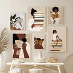 Flower Crown — African Woman Canvas Print