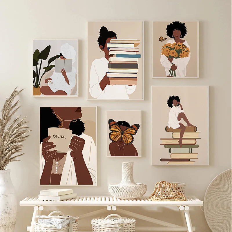 Flower Crown — African Woman Canvas Print