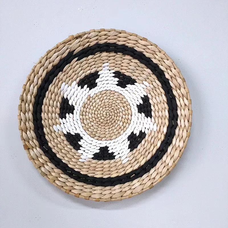 Boho Woven Wall Basket — Handcrafted Rattan Wall Décor