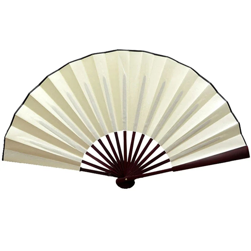 10/13 Inch Folding Fan Hand Silk Cloth DIY Chinese Folding Fan Wooden Bamboo Antiquity Fold Fans DIY Calligraphy Painting Decor