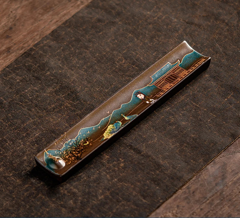 Zen Ceramic Incense Insert Enamel Handmade Thread Incense Burner  Home/study/office/tea Room/Yoga Room Aromatherapy Supplies