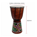 African Djembe Drum — Hand-Carved Wood & Goatskin, 6 Inch