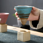 Japanese Pottery Tea Cup — Rustic Ceramic Coffee Mug
