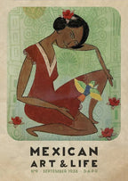 Mexican Art & Life Vintage Poster — 1938 Magazine Cover Canvas Print
