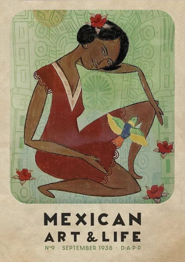 Mexican Art & Life Vintage Poster — 1938 Magazine Cover Canvas Print