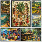 Filipino Landscape Canvas Print — Cuisine, Fishing & Nature Wall Art