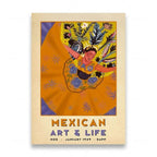Mexican Folk Art Canvas Print — Vintage-Style Wall Art Poster