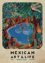 Mexican Art & Life Vintage Poster — 1938 Magazine Cover Canvas Print