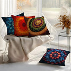 Bohemian Mandala Throw Pillow Cover