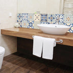 10pcs Bohemian Style Tiles Floor Wall Sticker Kitchen Bathroom Anti-skid & Wear-resistant Peel & Stick Ground Art Wall Decals
