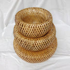 Handwoven Bamboo Pendant Lamp Shade – Filipino Rattan-Style Ceiling Light Cover