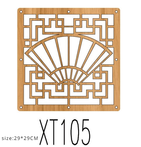 Japanese Wooden Room Divider — Hollow Screen Partition Panels