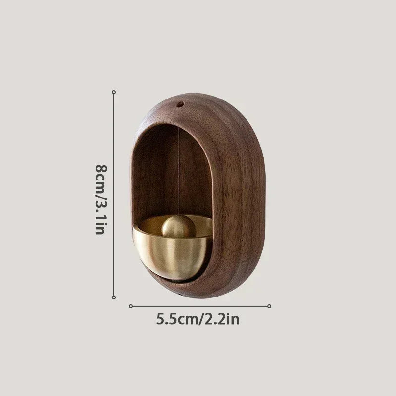 Japanese Landscape Wooden Wind Chime — Magnetic Doorbell & Entrance Bell