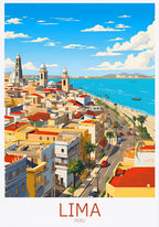 Peru, Cuba & Caribbean Travel Poster Canvas Print — Latin Heritage Wall Art