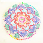 Moroccan Mandala Floor Cushion Cover — Round Bohemian Tatami Seat Cover