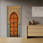 Moroccan Arch Door Mural — Islamic Geometric Wall Sticker