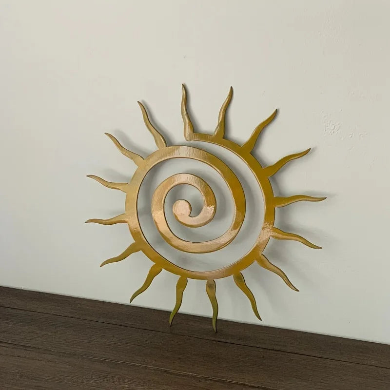 Coiled Star Metal Wall Sculpture — Indoor & Outdoor Décor
