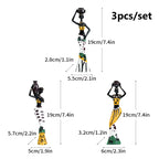 African Women Sculpture Set — 3-Piece Resin Figurines