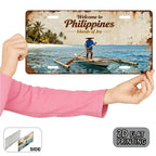 Vintage Philippines "Islands of Joy" Metal Wall Sign — Decorative Aluminum Plate